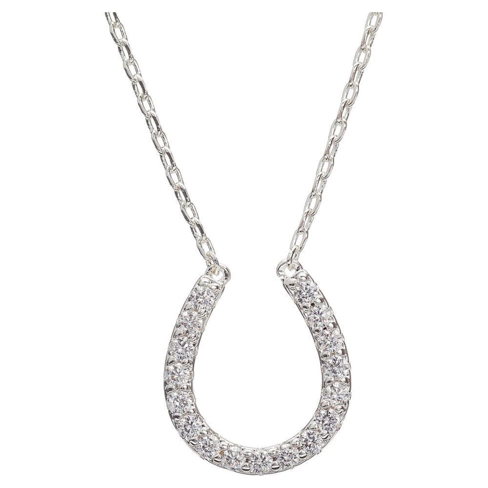 New Amanda Blu CZ Lucky Horseshoe Necklace